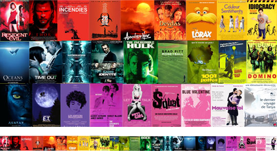 posters de cinéma en couleurs