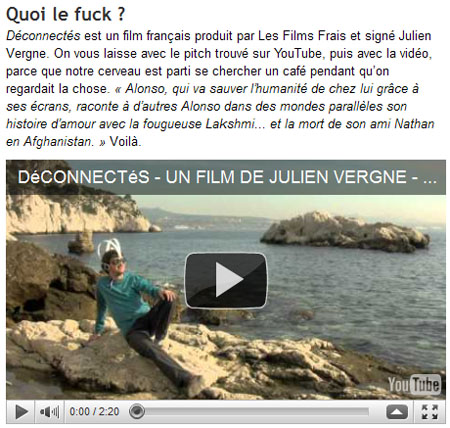 Déconnectés, film de Julien Vergne 2011