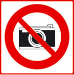 panneau interdit de photographier