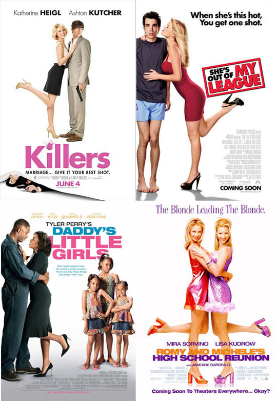 affiches cinema filles avec jambe en l'air
