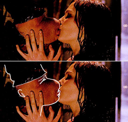 Spiderman - photo extraite scène baisé à l'envers - cali rezo 2014