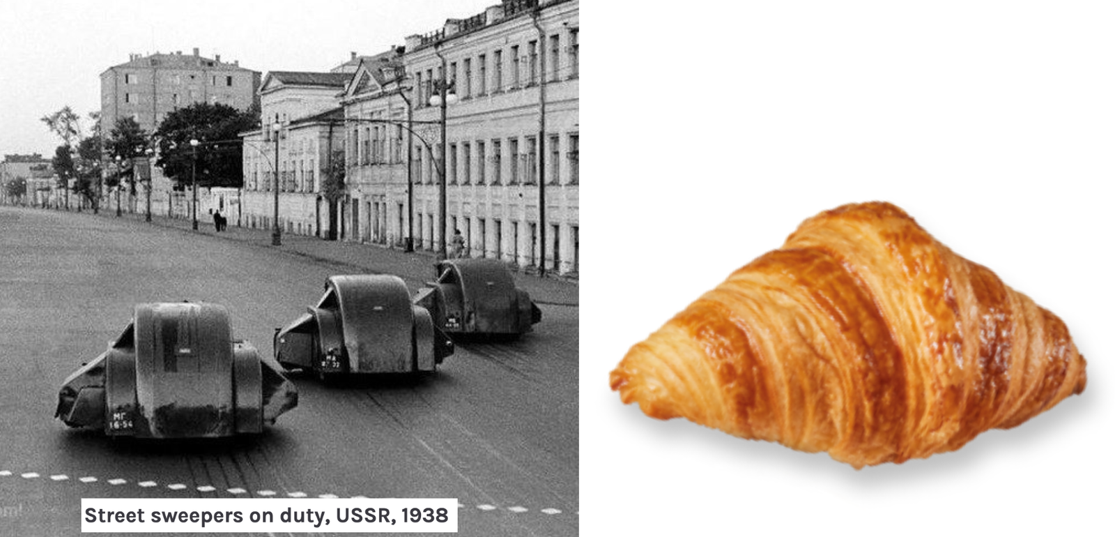 Voiture en forme de croissant