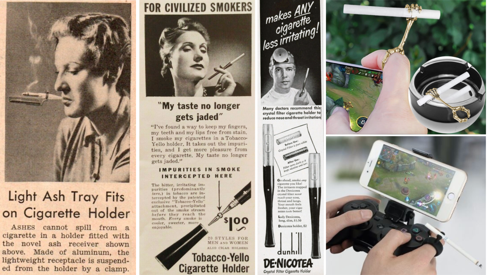 Fumes cigarettes anciens et modernes