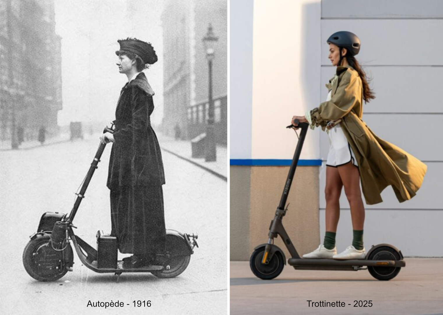 autopède et trottinette