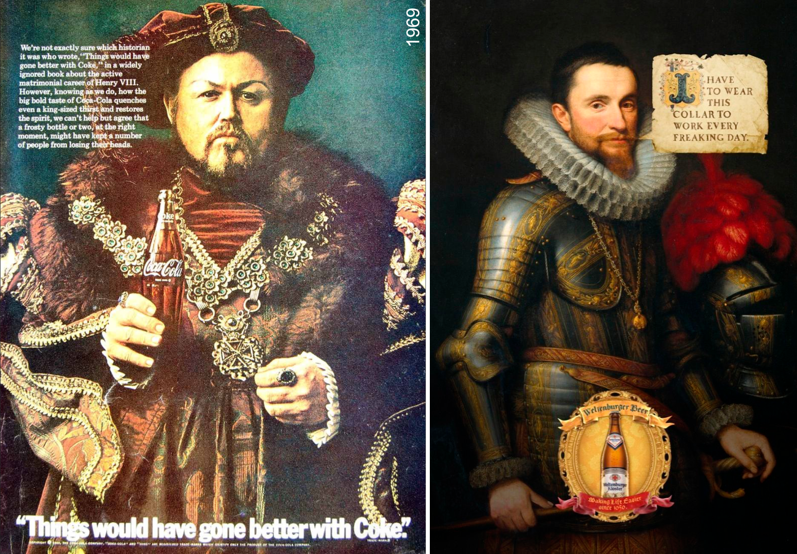 publicités en costume