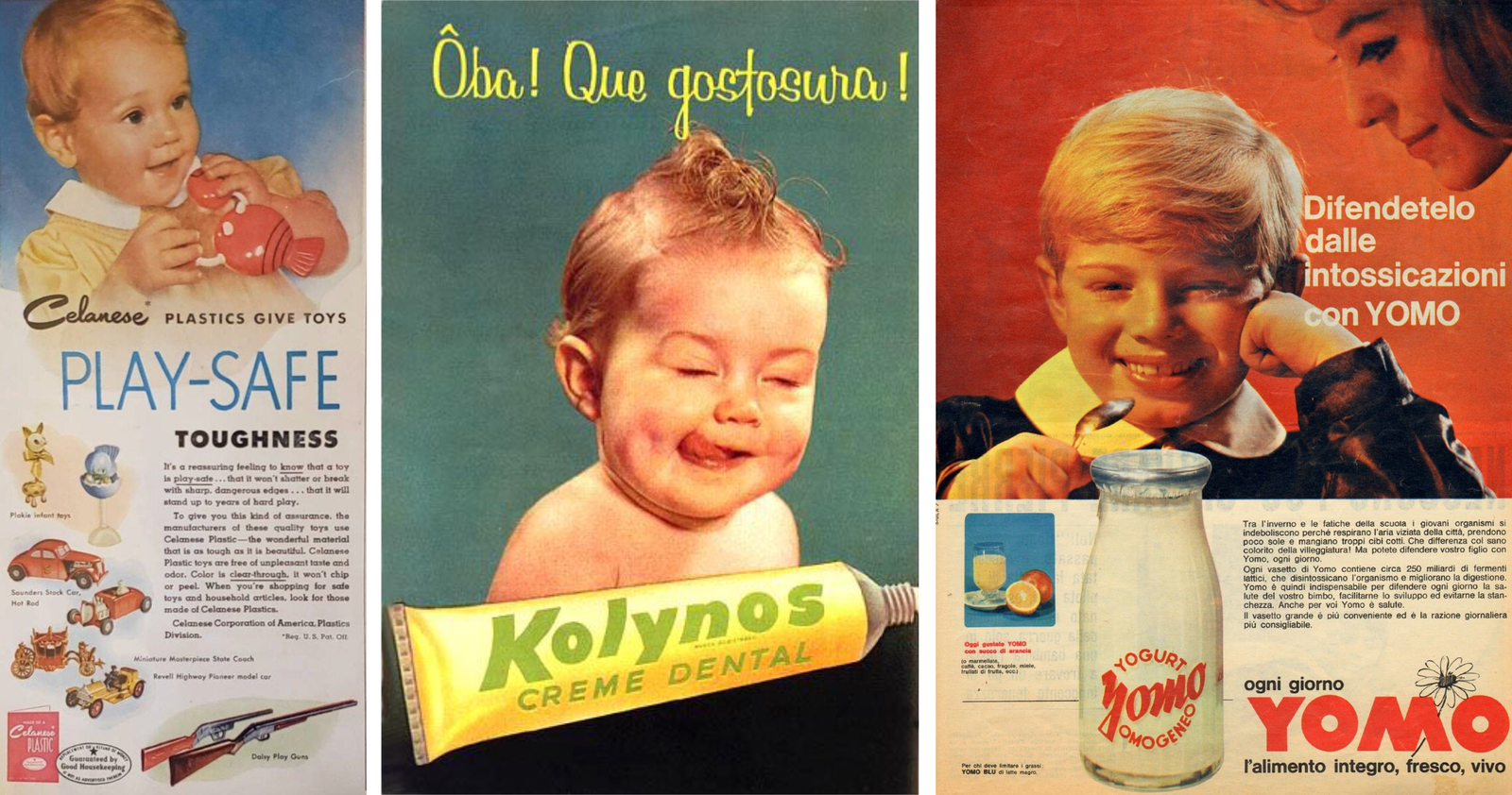 publicité pour des aliments avec des modèles un peu étranges