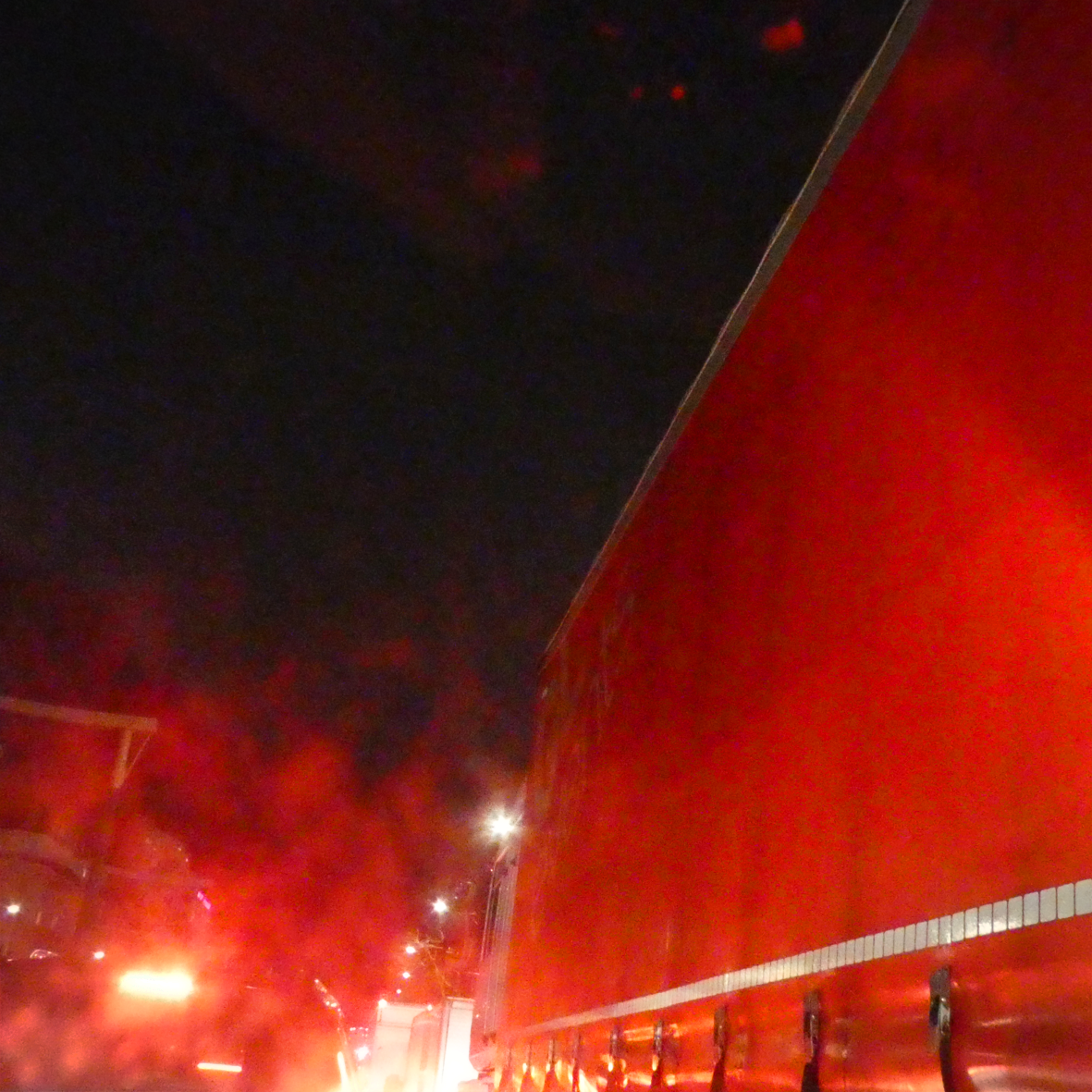 photos de nuit à Paris depuis le siège passager