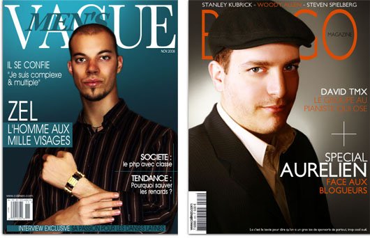 fausses couvertures de magazine - Zel & Aurélien, nov 2008