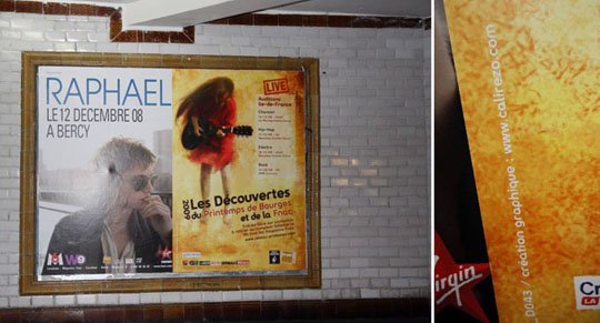 affiche métro découvertes du printemps de bourges 2009, dec 2008