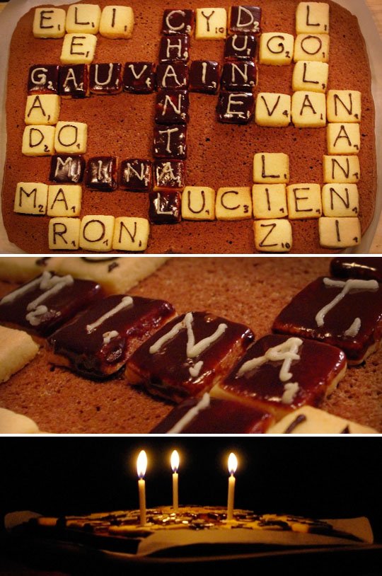 gateau d'anniversaire Mina-Gauvain-Chantal 2012