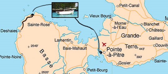carnet de Guadeloupe - route bloquée - Voyage 2009, fév 2009