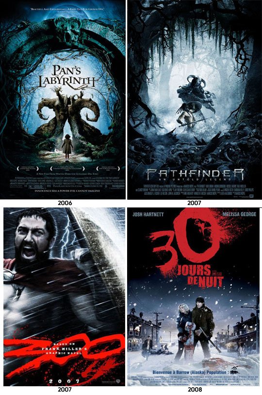 Affiches de cinéma ressemblantes, oct 2008